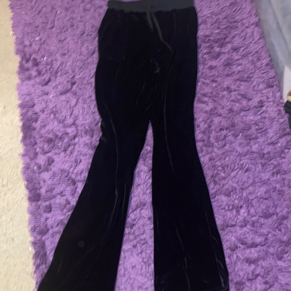 Pants - Black Velvet Flare Pants